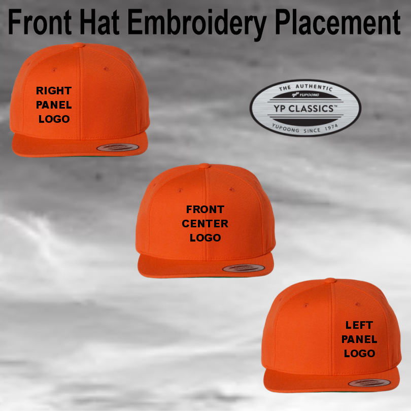 custom yupoong classics premium flat bill snapback cap 6089M