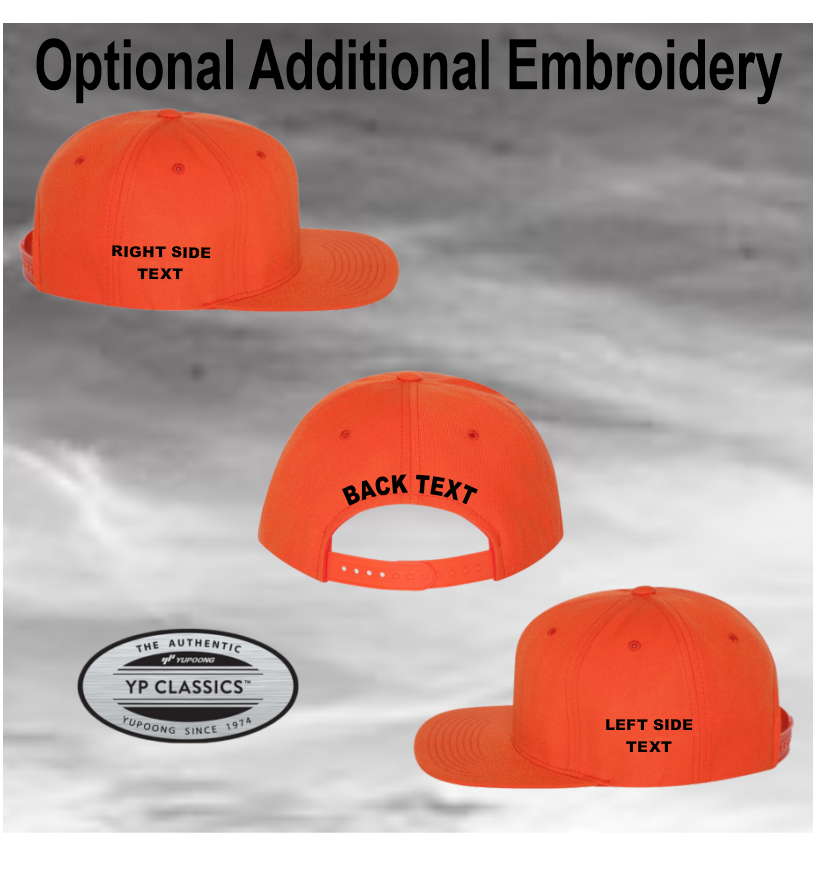custom yupoong classics premium flat bill snapback cap 6089M