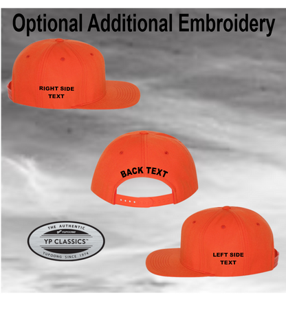custom yupoong classics premium flat bill snapback cap 6089M